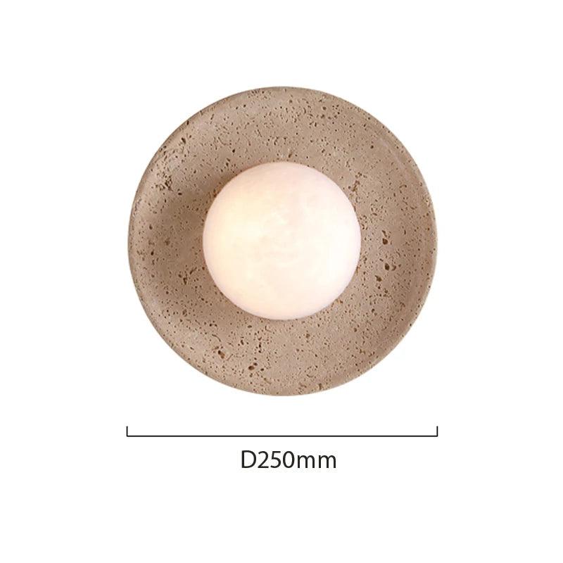 Eclipse Travertine & Opal Sconce dimensions