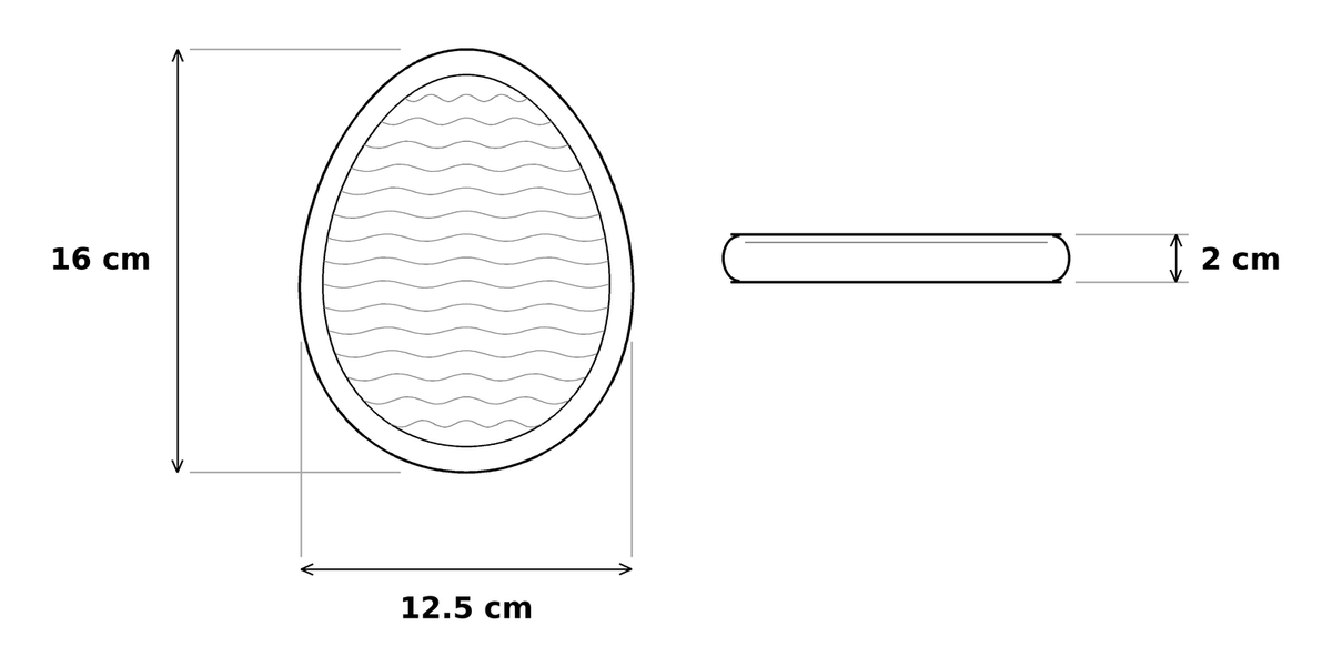 Shell Carved Wood Dish dimensions