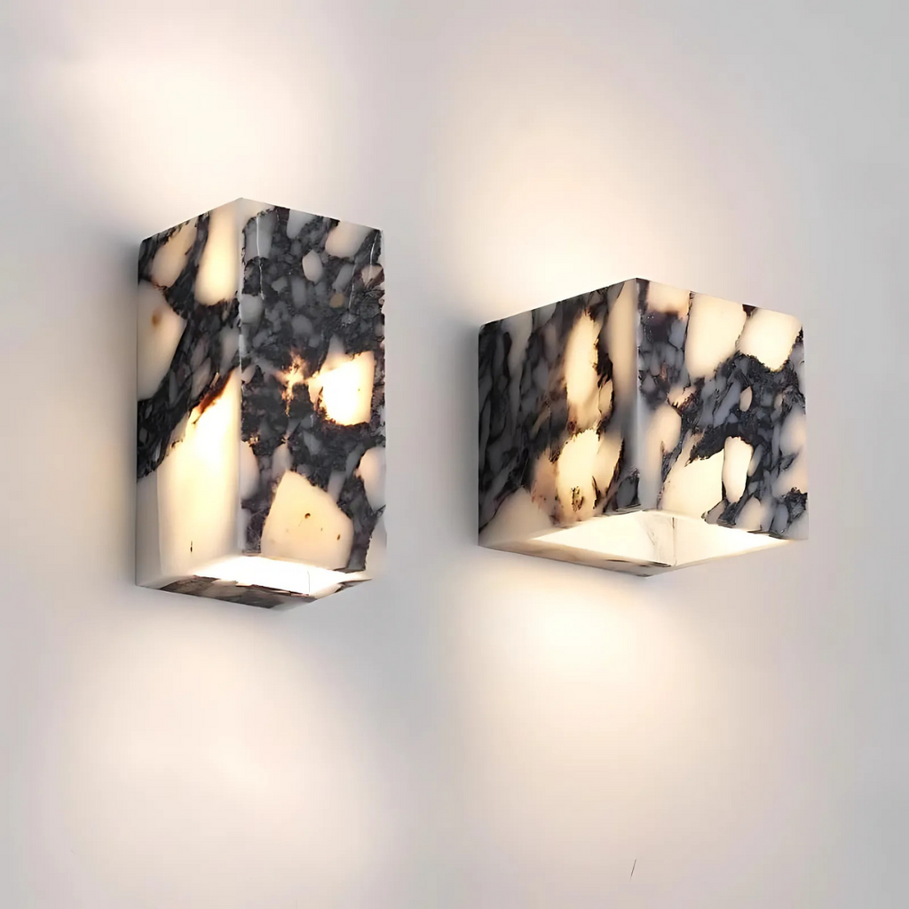 Nero Marble Cube Wall Light, view 2