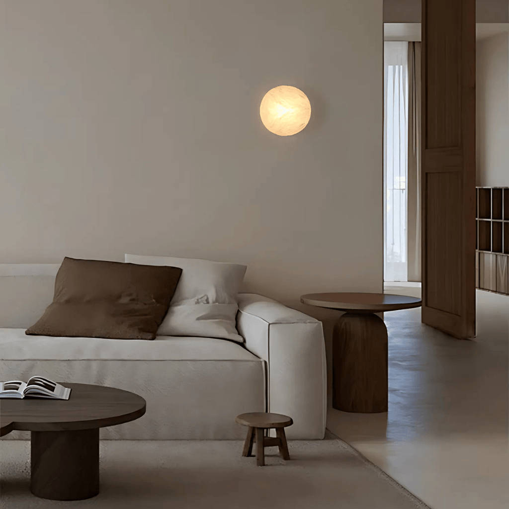 Luna Marble Wall Light by Meretide