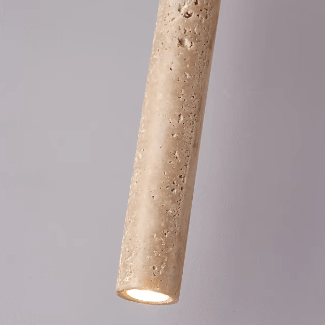 Flute Travertine Tube Pendant, view 4