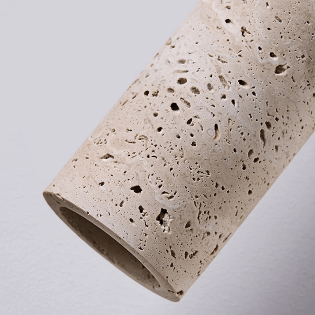Bollard Travertine & Walnut Pendant, view 5