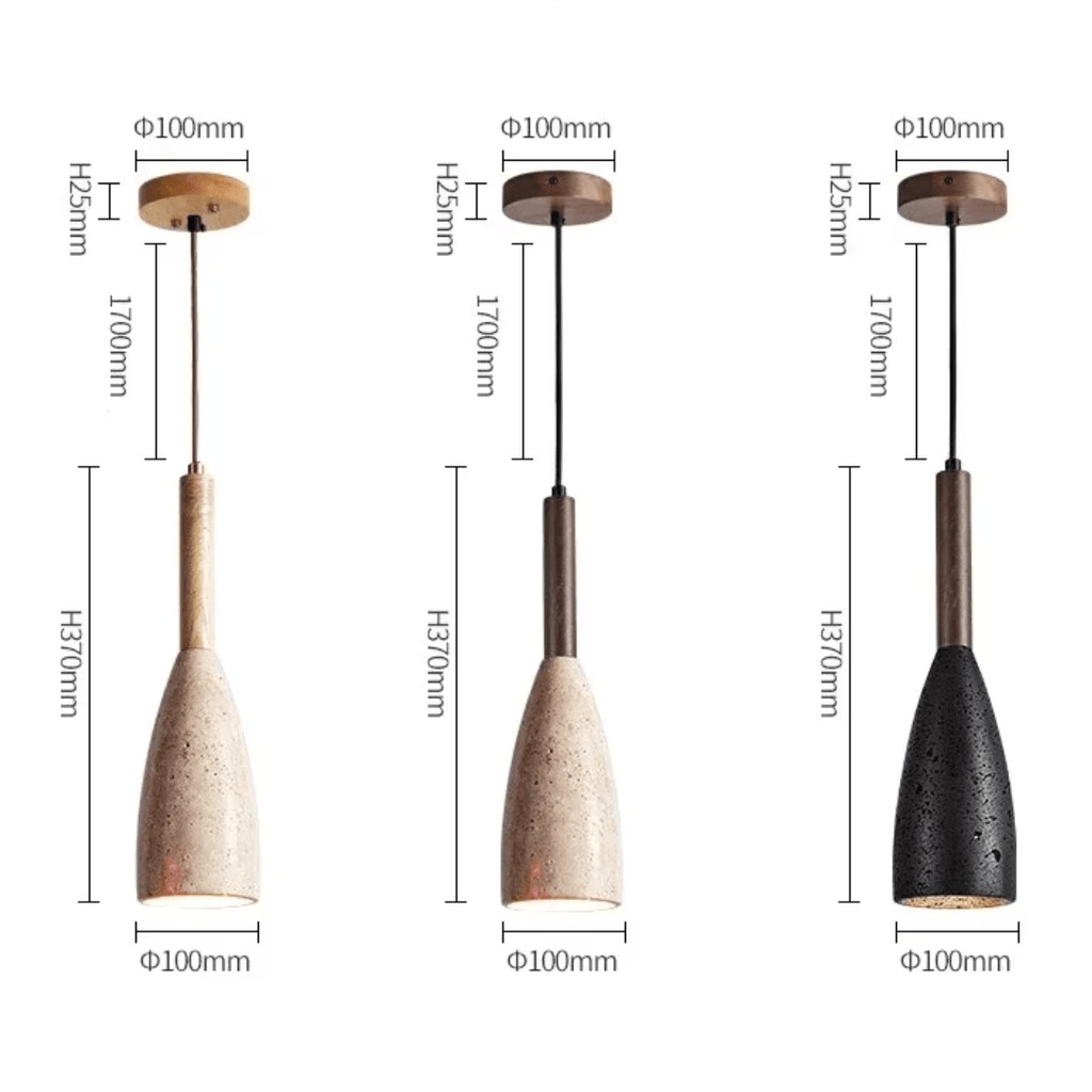 Spindle Travertine Pendant, view 12