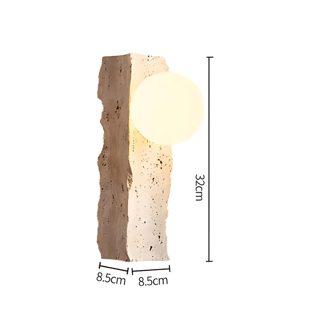 Quarry Travertine Globe Sconce, view 5