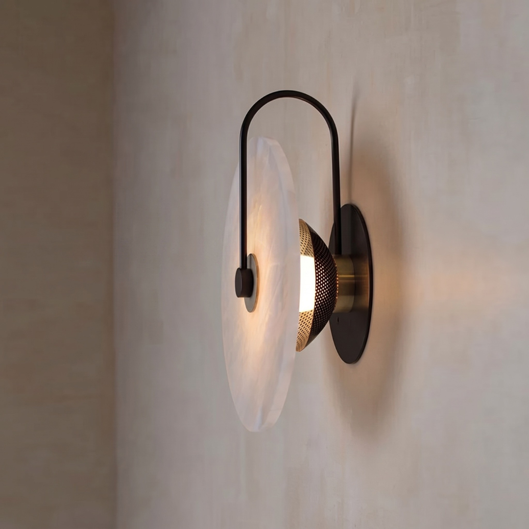 Moonstone Marble Sconce by Meretide