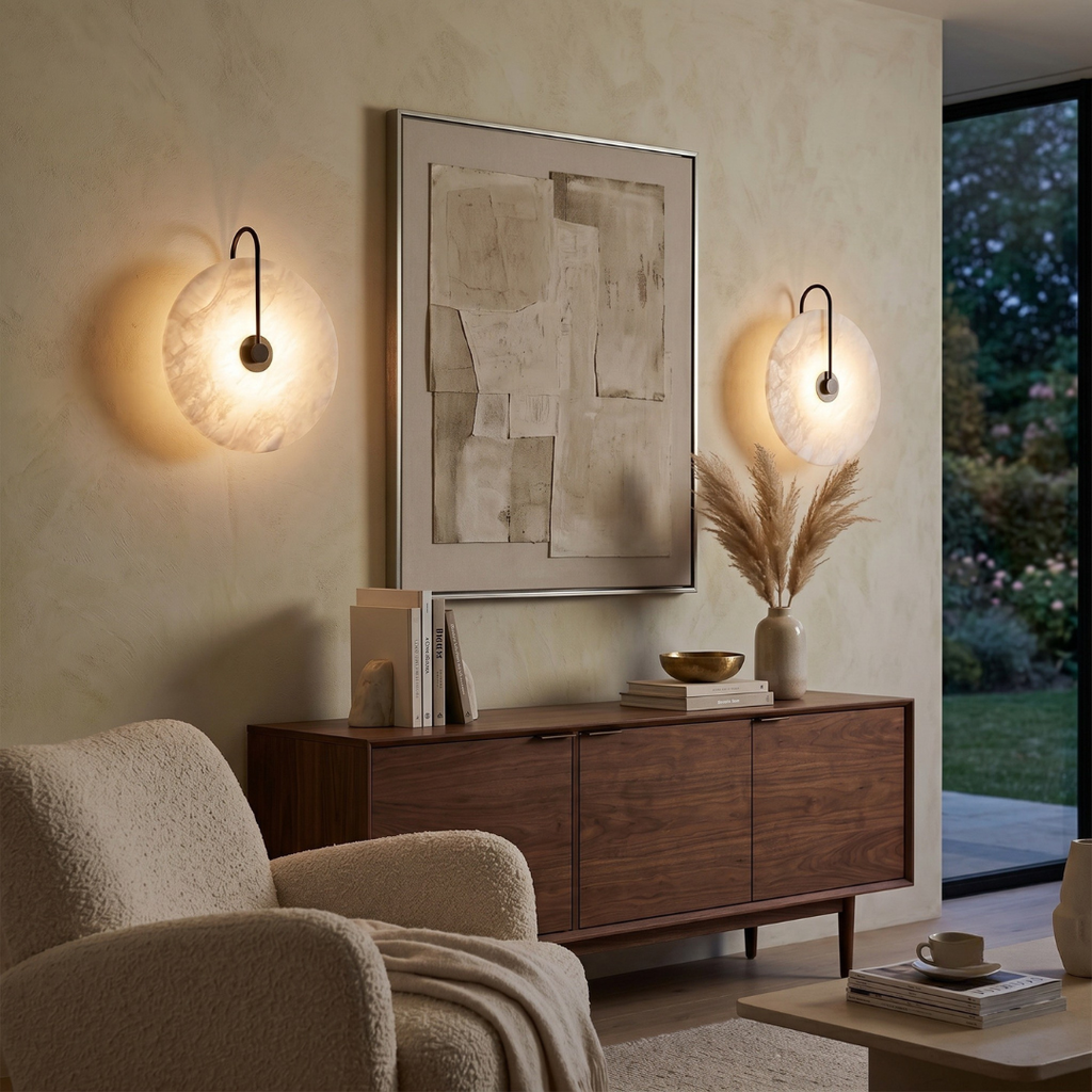 Moonstone Marble Sconce by Meretide