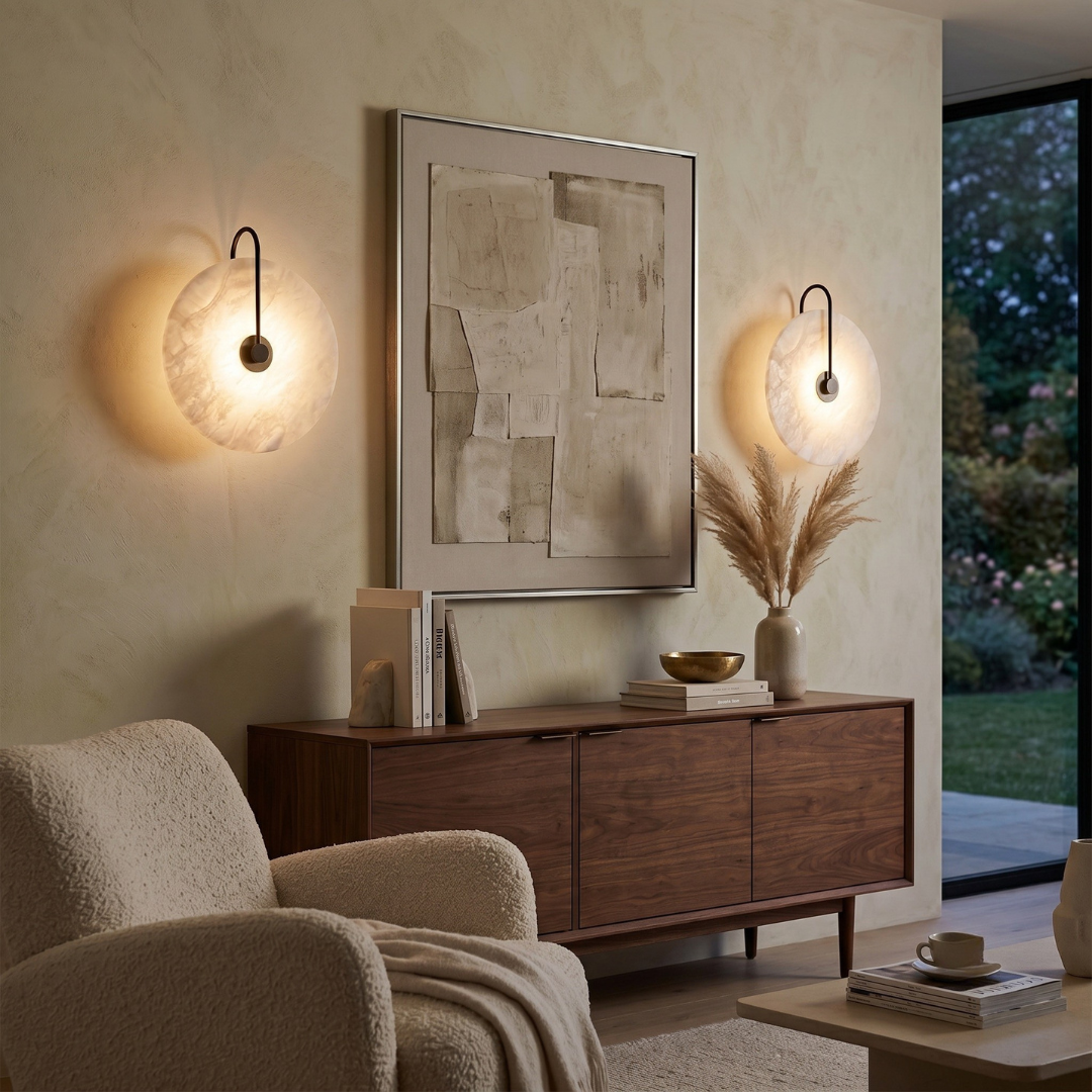 Moonstone Marble Sconce by Meretide