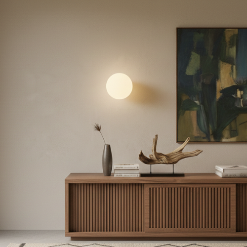 Pebble Glass & Stone Sconce by Meretide