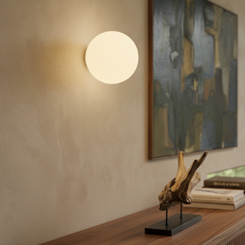 Pebble Glass & Stone Sconce by Meretide