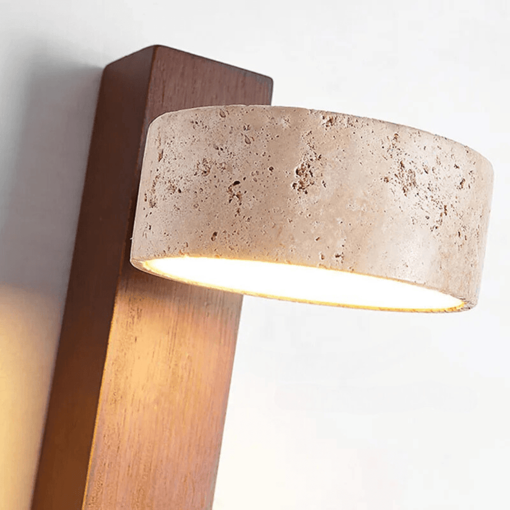 Ledge Marble & Wood Sconce, view 6