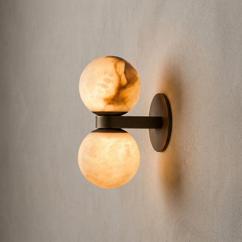 Ember Marble & Copper Sconce by Meretide