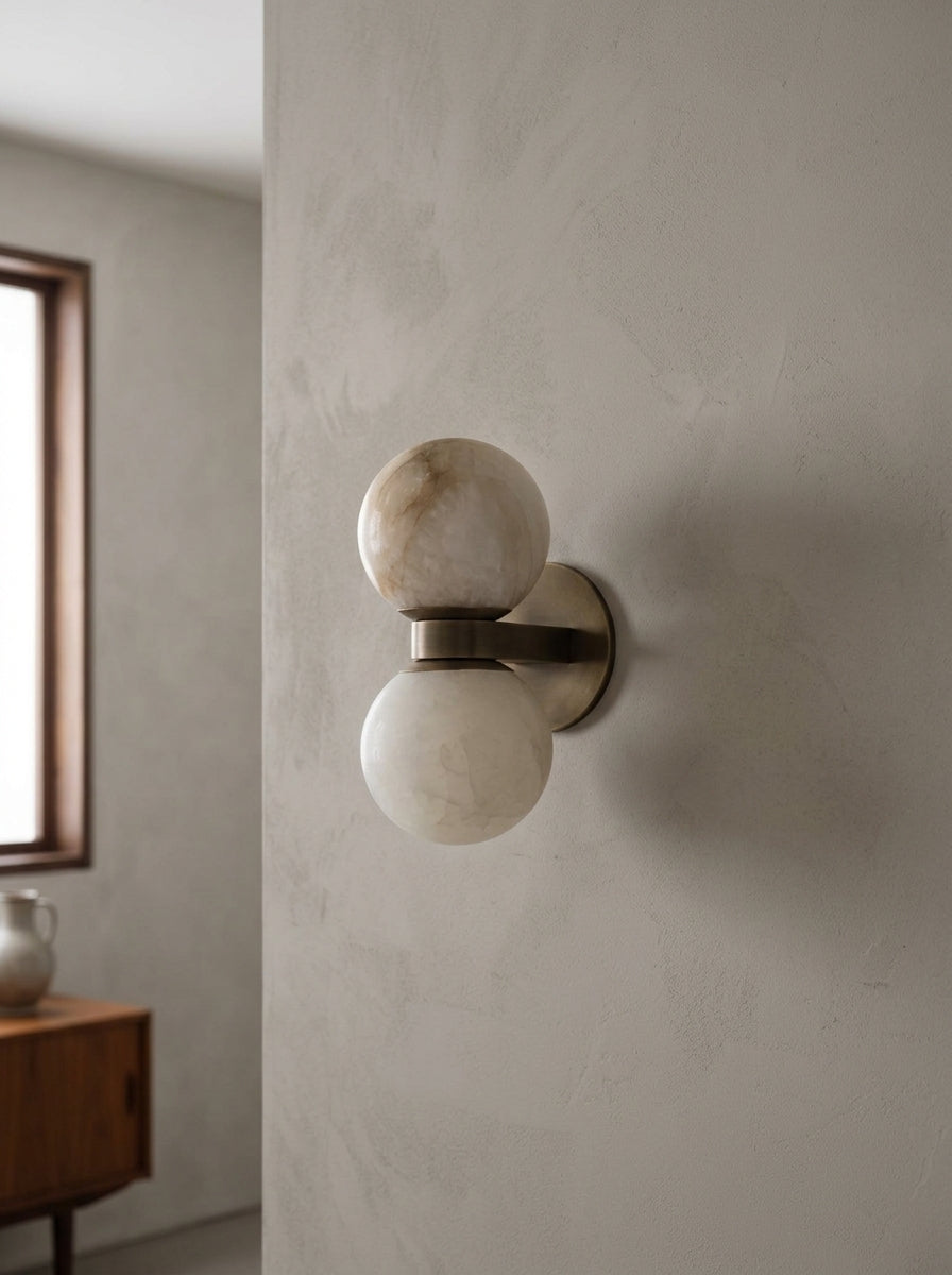 Ember Marble & Copper Sconce by Meretide