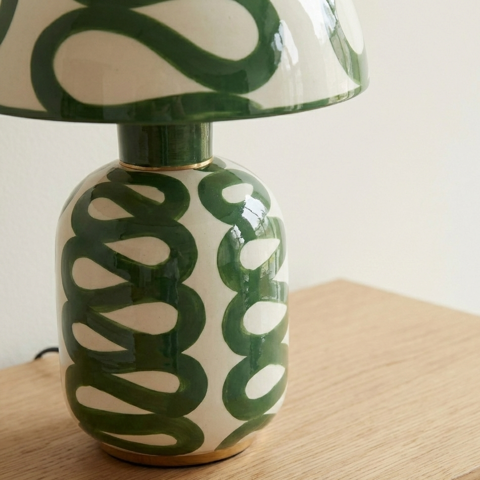 Swirl Ceramic Table Lamp, view 3