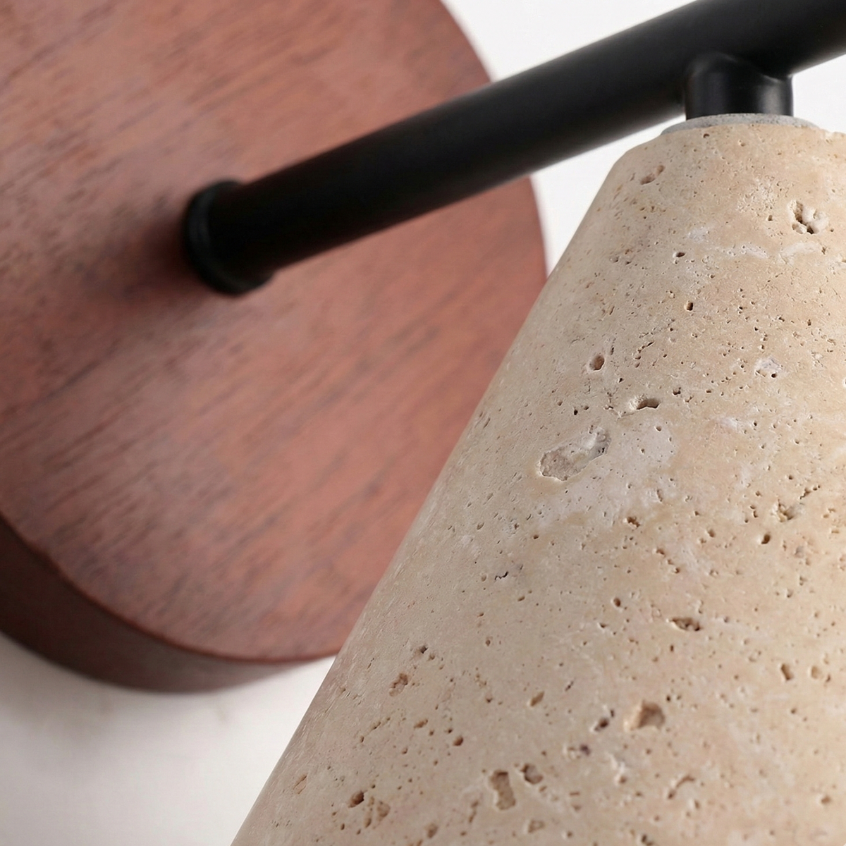Cala Travertine Cone Sconce by Meretide