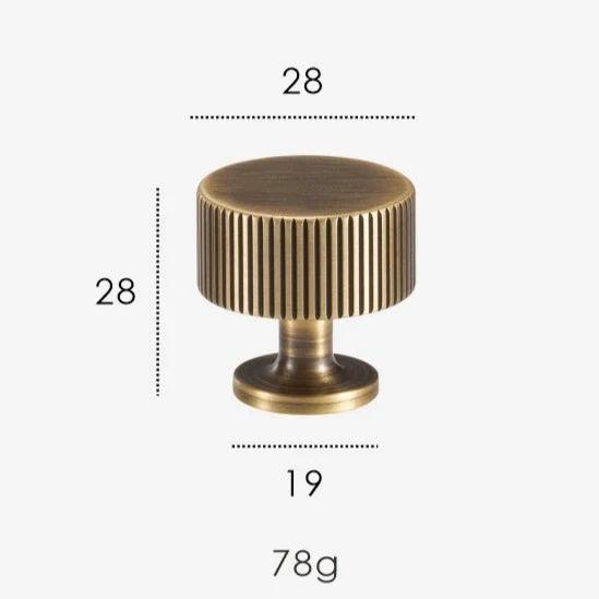 Groove Brass Cabinet Knob, view 8