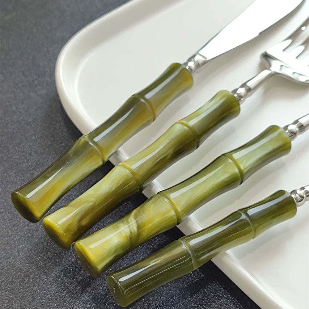 Bamboo Green Cutlery Set, view 3