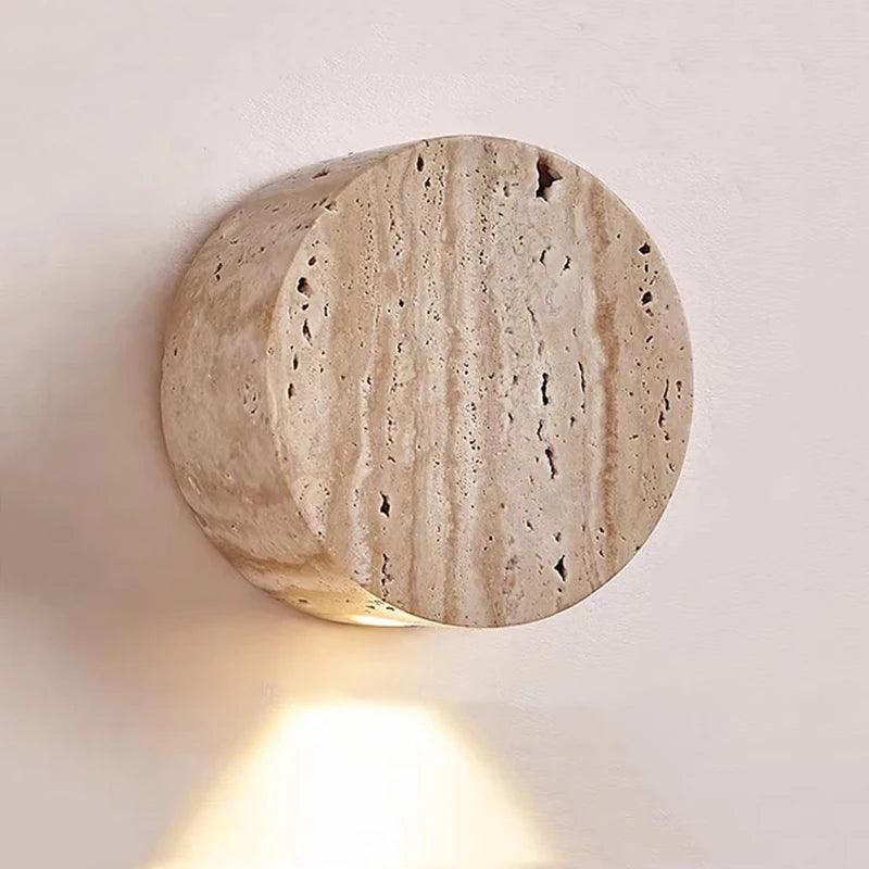 Coin Travertine Wall Light, view 2
