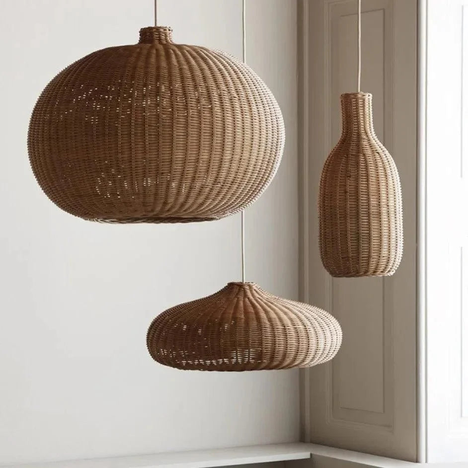 Weave Rattan Pendant, view 2