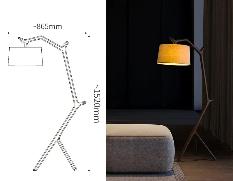 Branch Wooden Floor Lamp, view 4