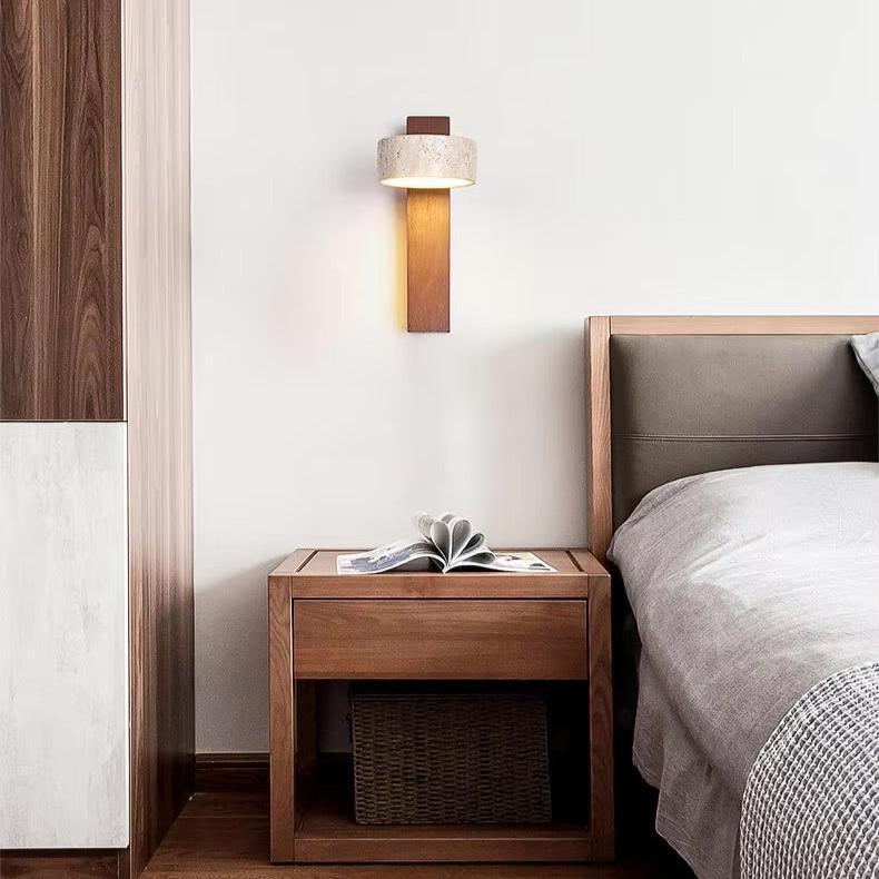 Ledge Marble & Wood Sconce, view 2