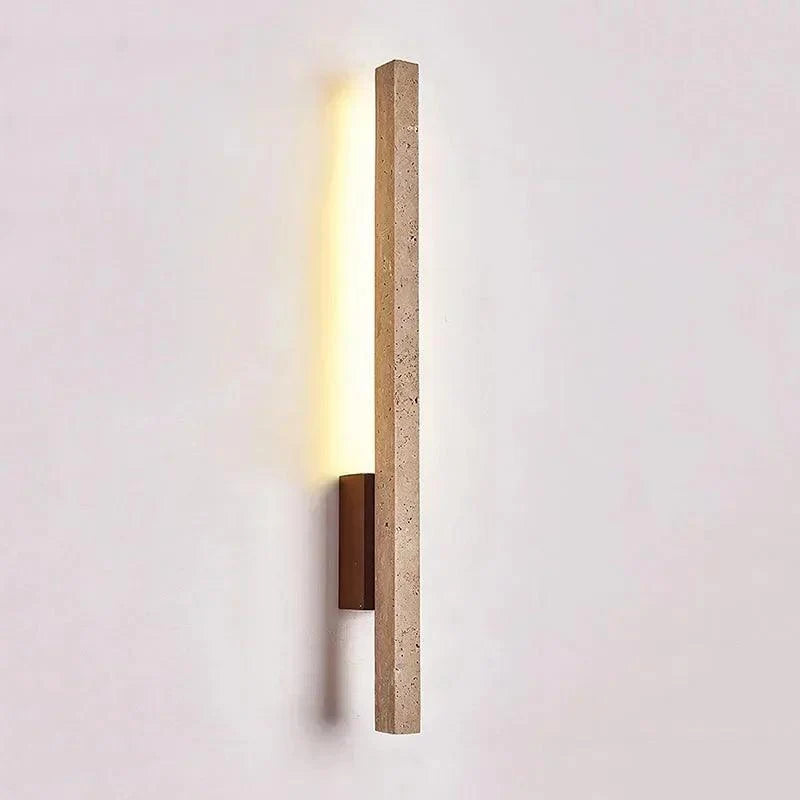 Line Travertine Linear Sconce, view 4