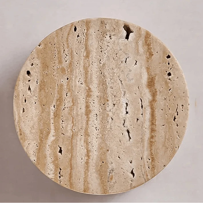 Coin Travertine Wall Light, view 5