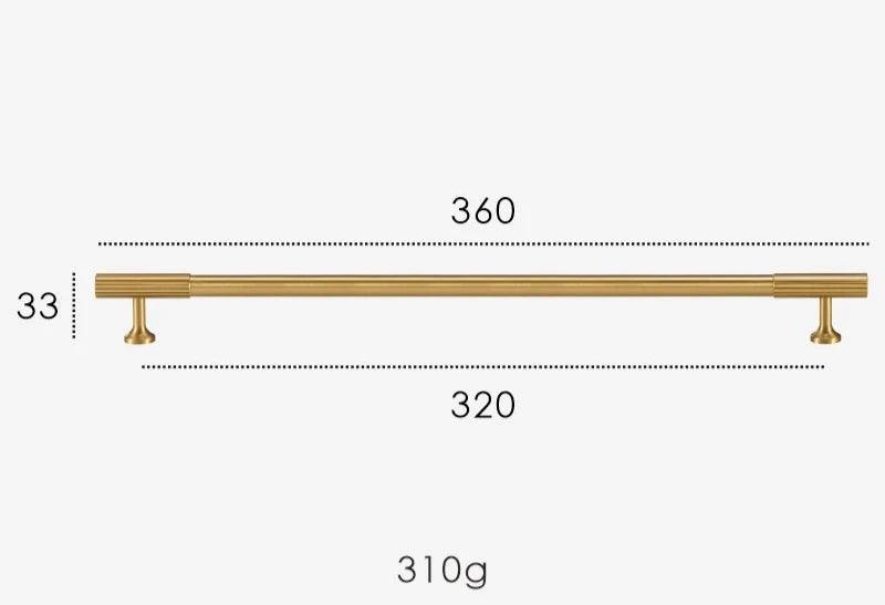 Rib Brass Knob & Pull Collection, view 30