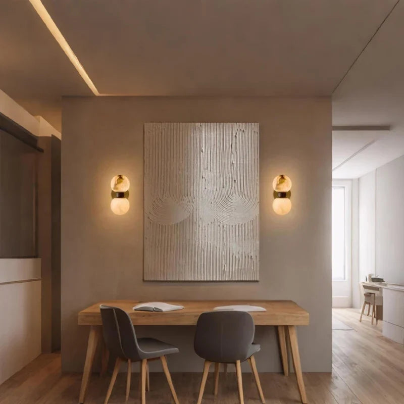 Ember Marble & Copper Sconce by Meretide