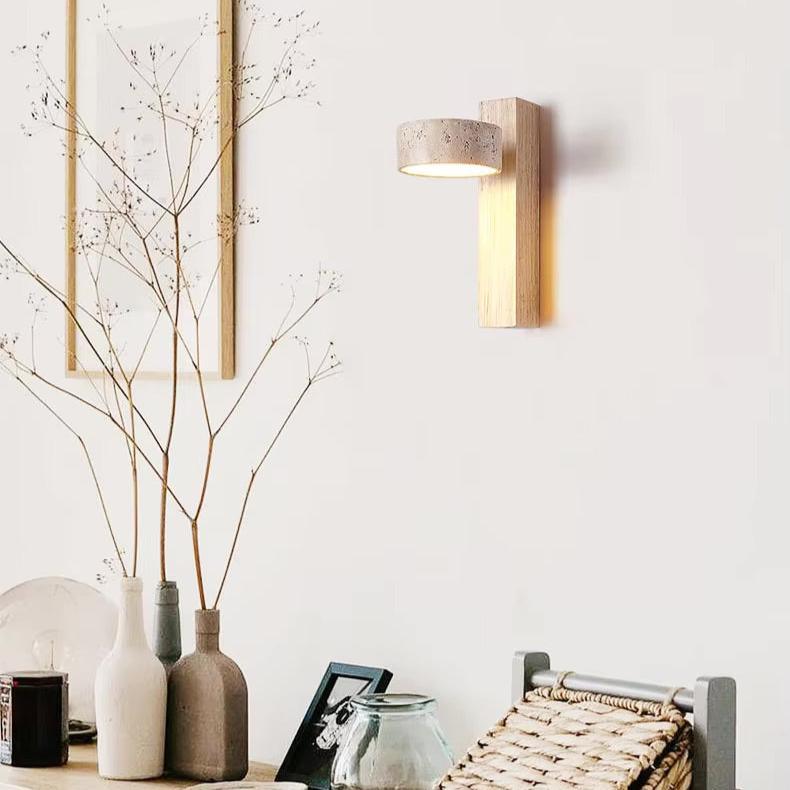 Ledge Marble & Wood Sconce
