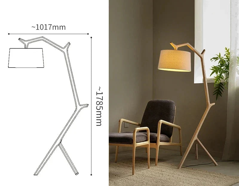 Branch Wooden Floor Lamp, view 6