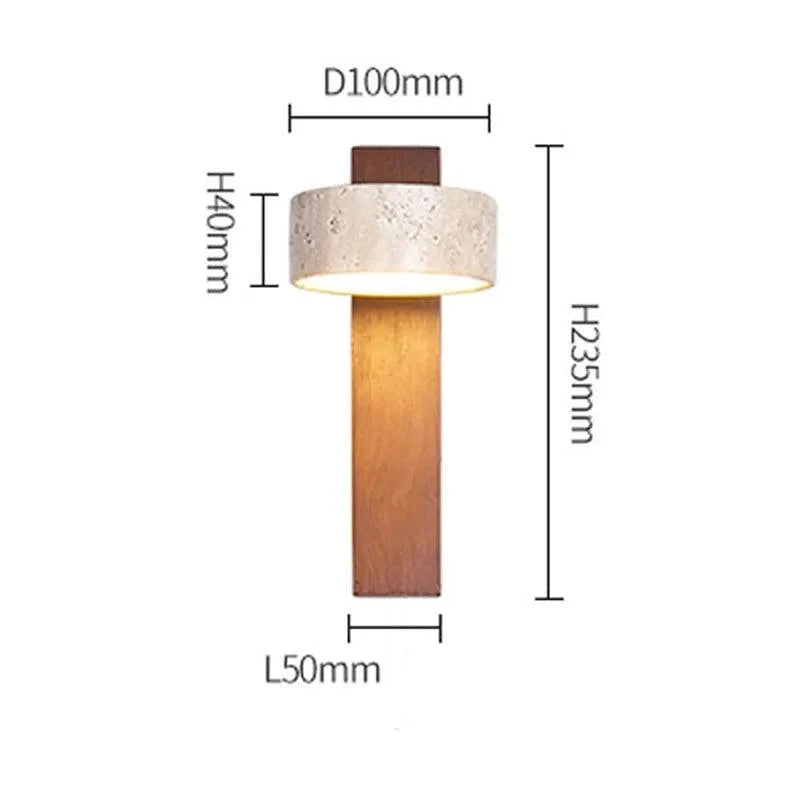 Ledge Marble & Wood Sconce, view 8
