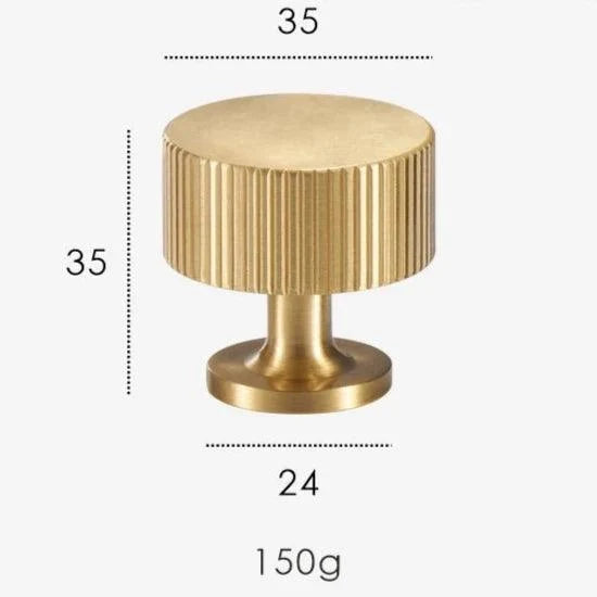 Groove Brass Cabinet Knob, view 12