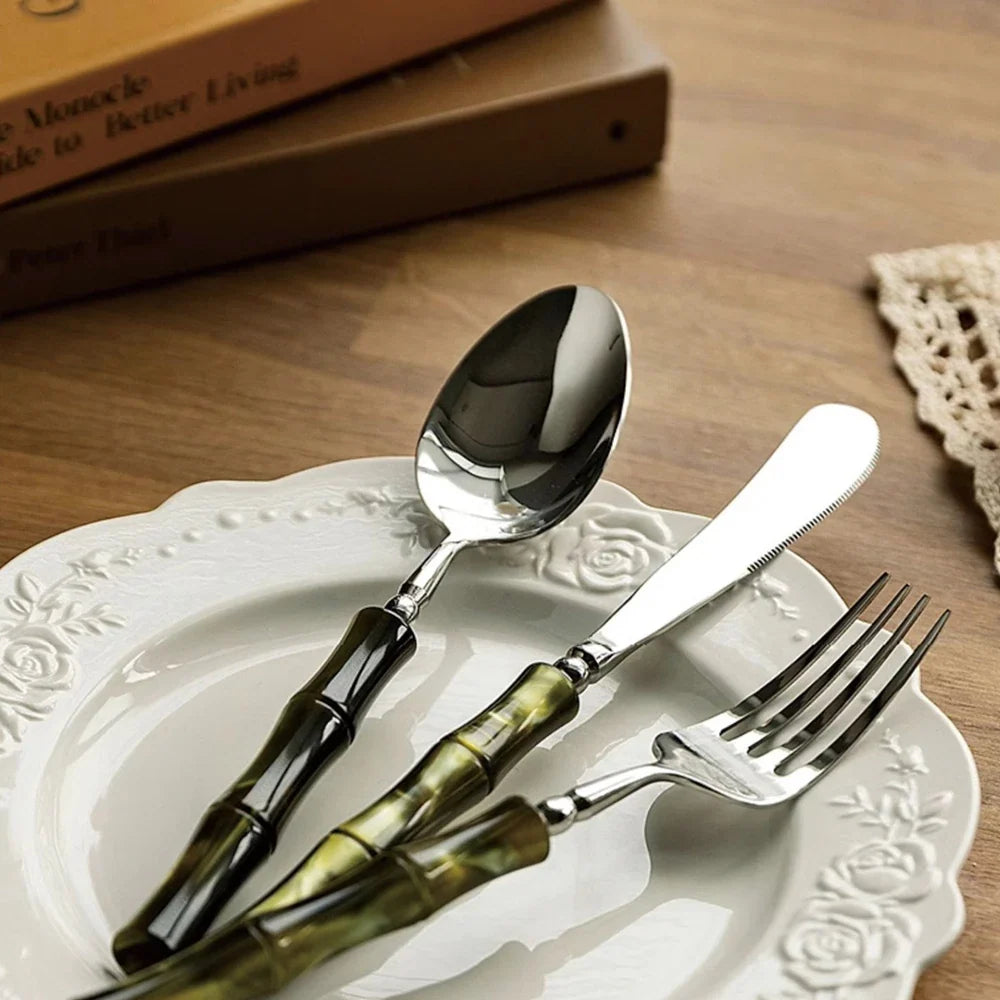Bamboo Green Cutlery Set, view 5