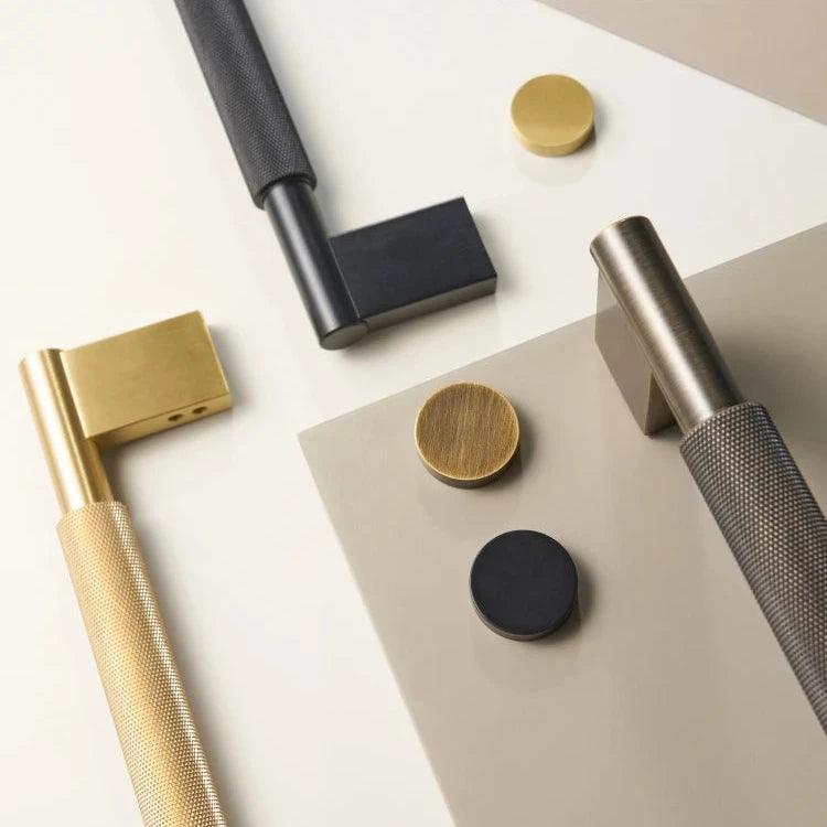 Knurl Brass Door Pull