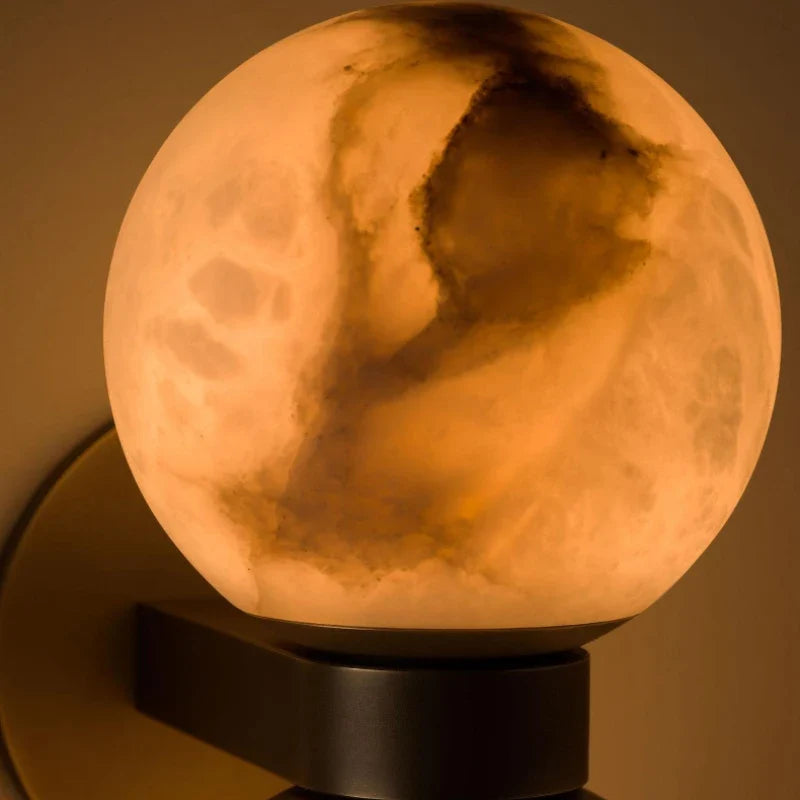 Ember Marble & Copper Sconce by Meretide