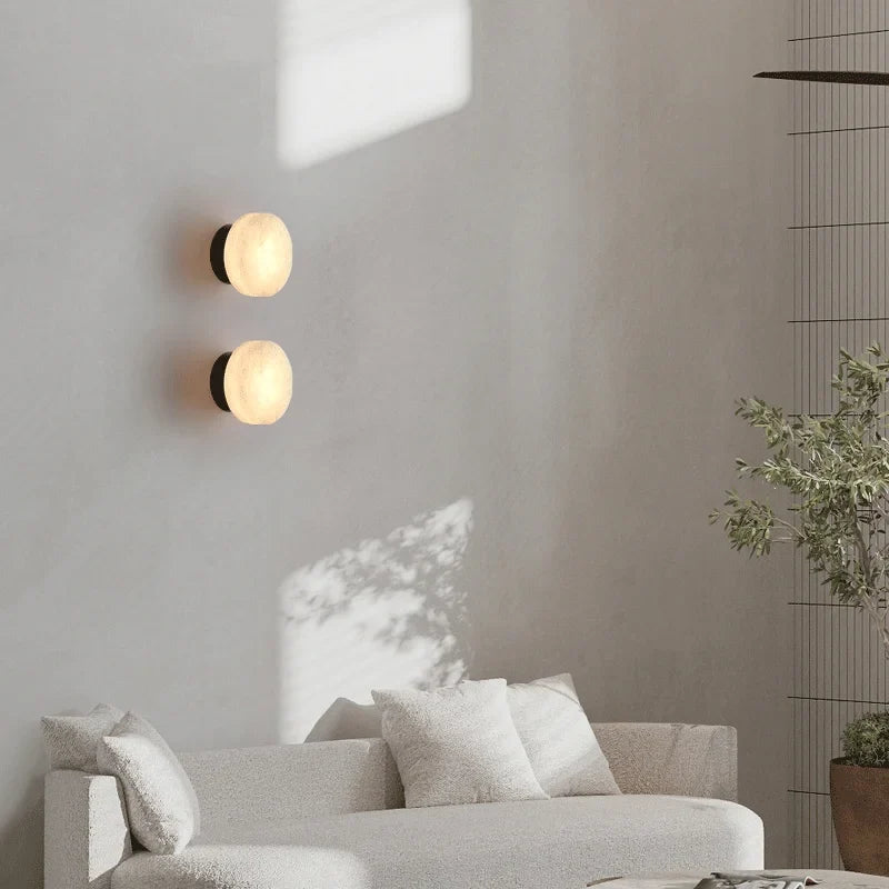 Selene Marble Disc Sconce, view 4