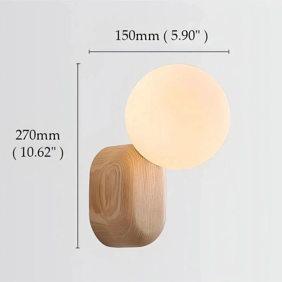 Buoy Wood & Opal Sconce, view 4