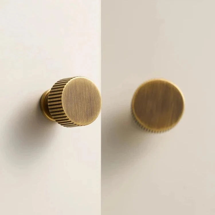 Groove Brass Cabinet Knob, view 5