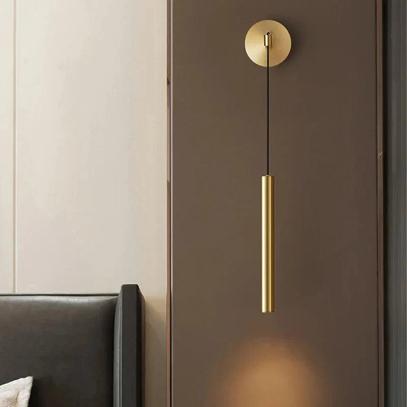 Plumb Brass Drop Wall Light, view 2