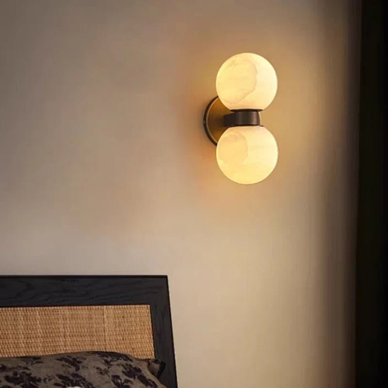 Ember Marble & Copper Sconce by Meretide
