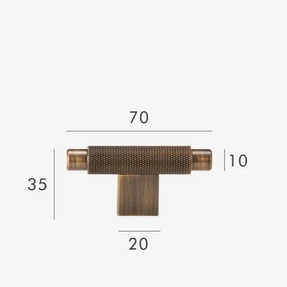 Knurl Brass T-Bar Handle, view 8