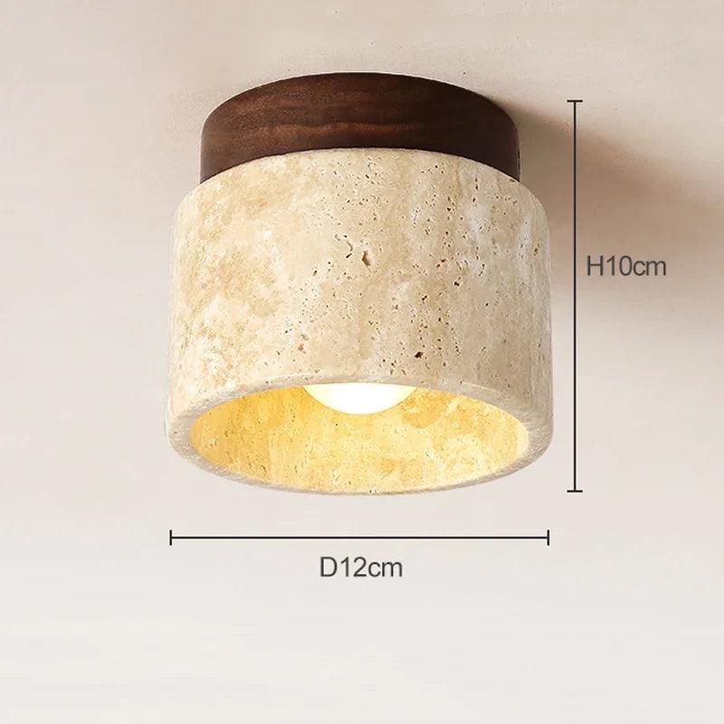 Dune Travertine Ceiling Light by Meretide