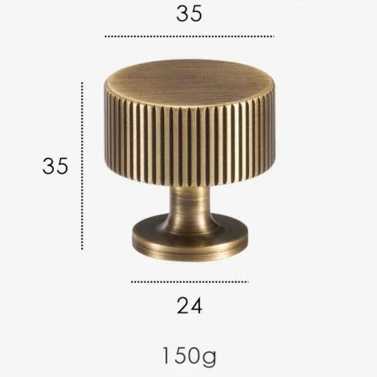 Rib Brass Knob & Pull Collection, view 40
