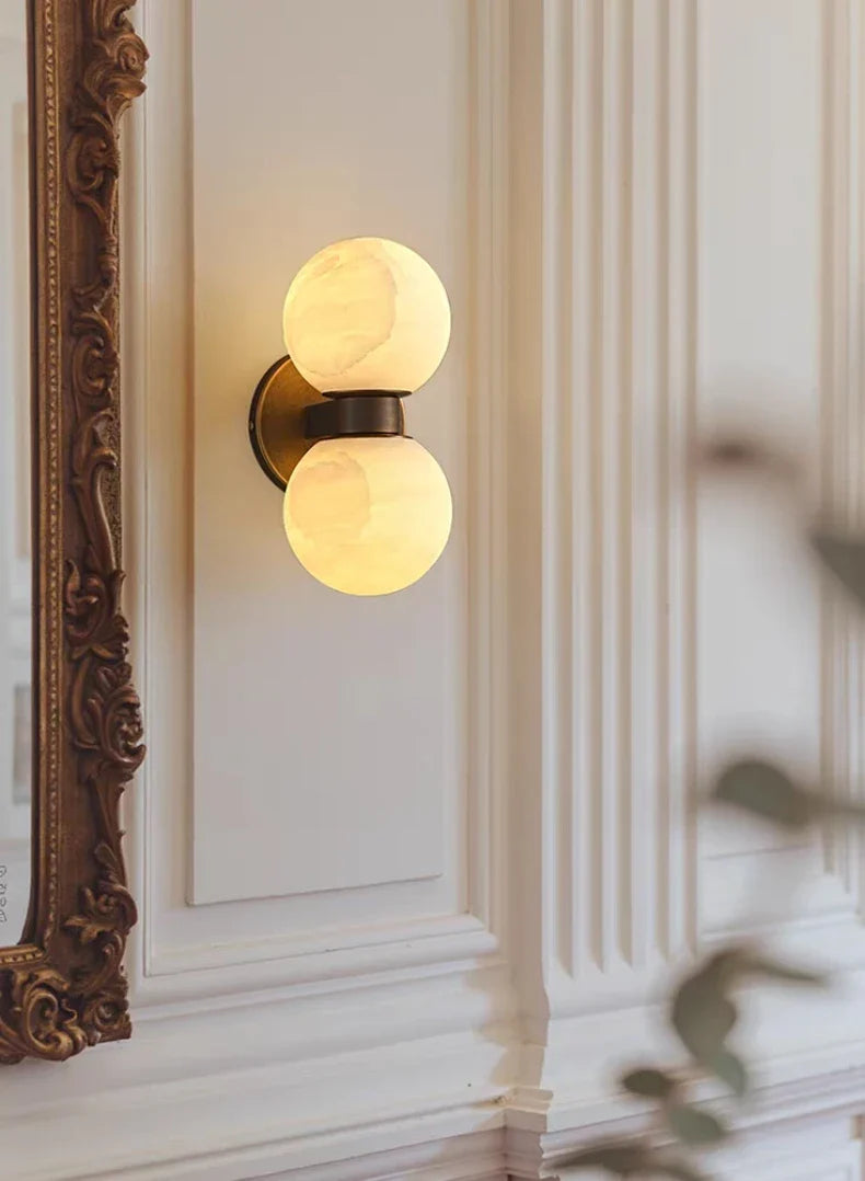 Ember Marble & Copper Sconce by Meretide