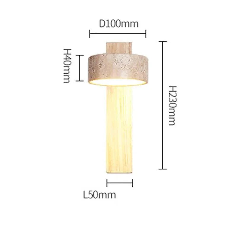 Ledge Marble & Wood Sconce, view 7