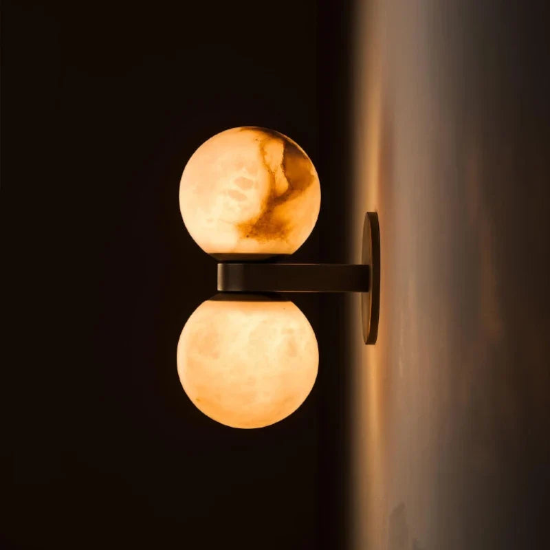 Ember Marble & Copper Sconce by Meretide