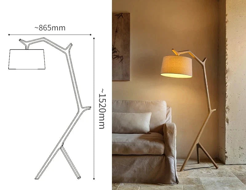 Branch Wooden Floor Lamp, view 5