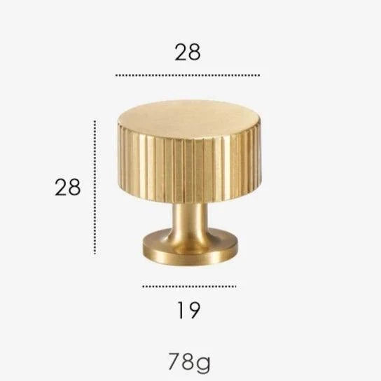 Groove Brass Cabinet Knob, view 11