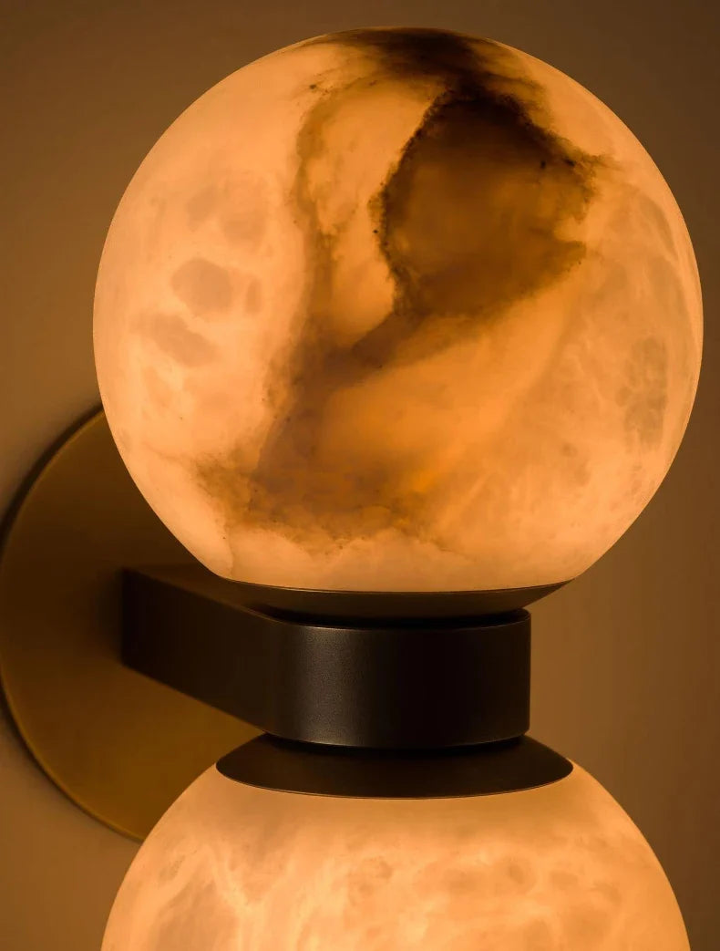 Ember Marble & Copper Sconce by Meretide