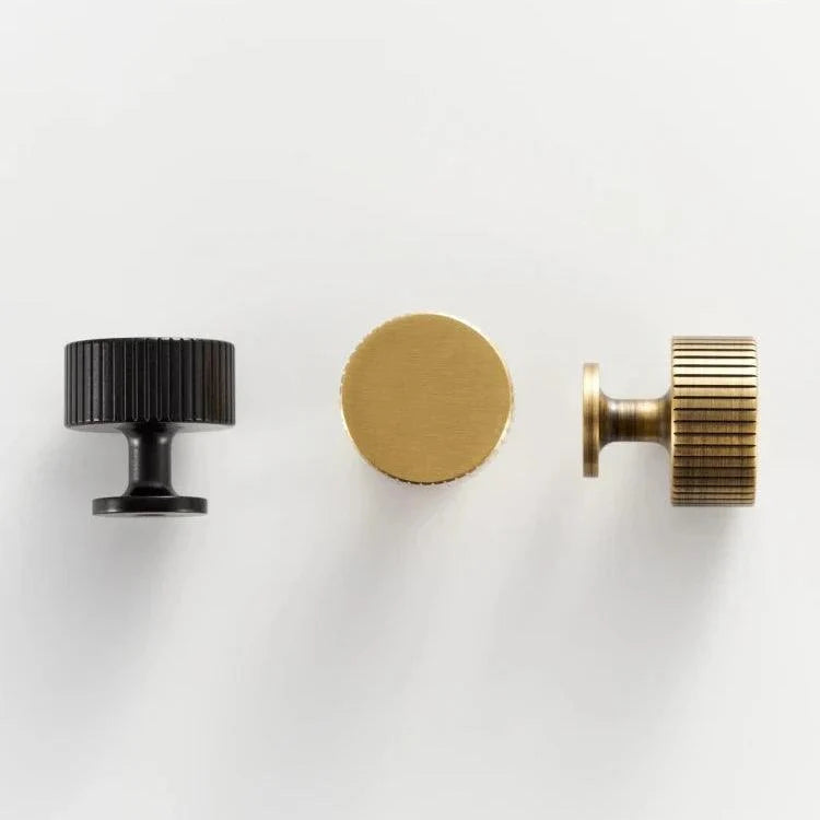 Groove Brass Cabinet Knob
